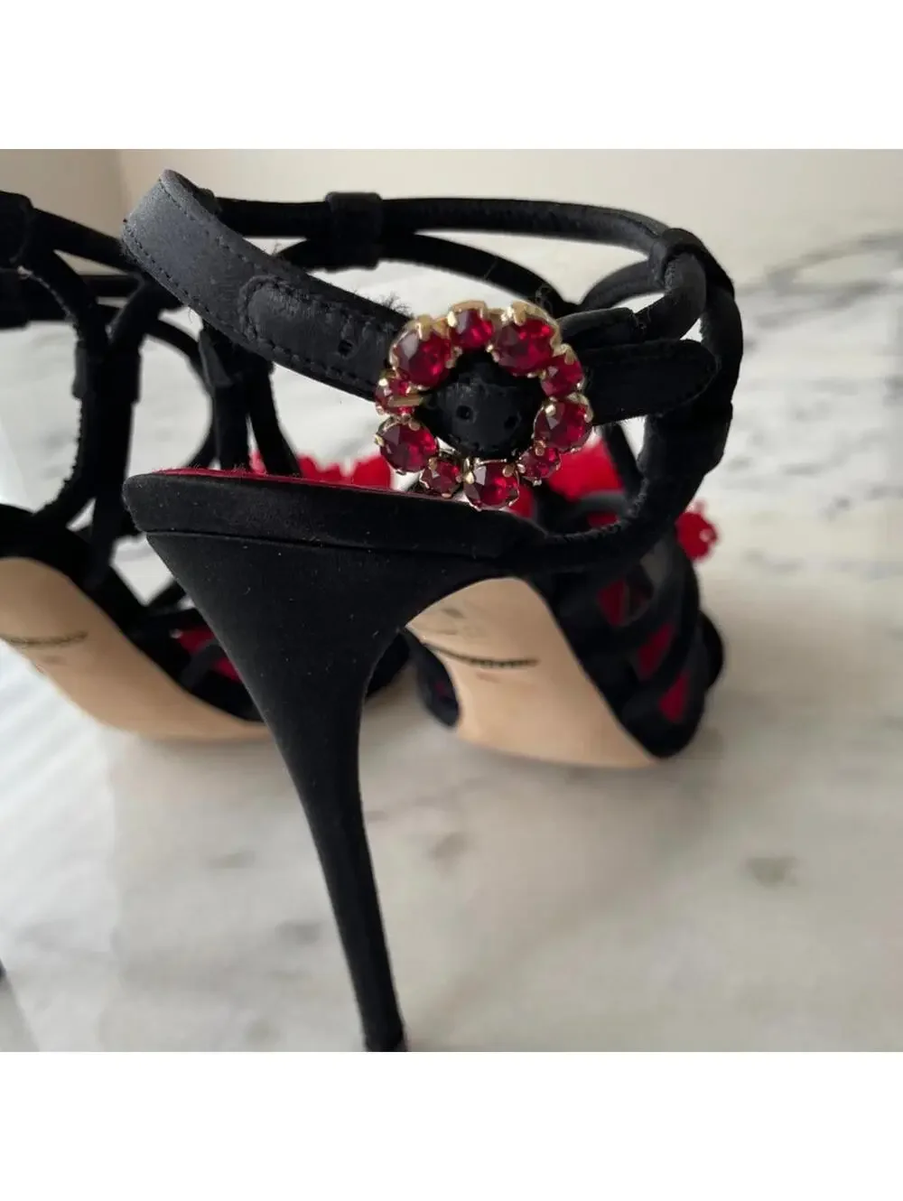 Dolce & Gabbana Black and Red Heels - Picture 9 of 9